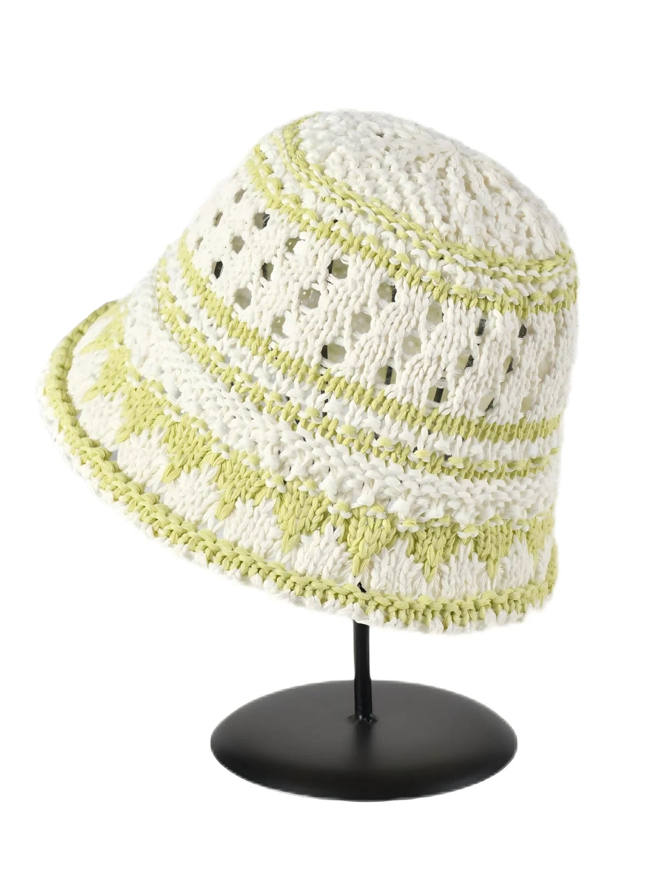 2025 New Summer Striped Solid Hollow out Bowl Hats for Women's Casual Korean Foldable Sun Hat  Bucket Hat Panama Travel Cap
