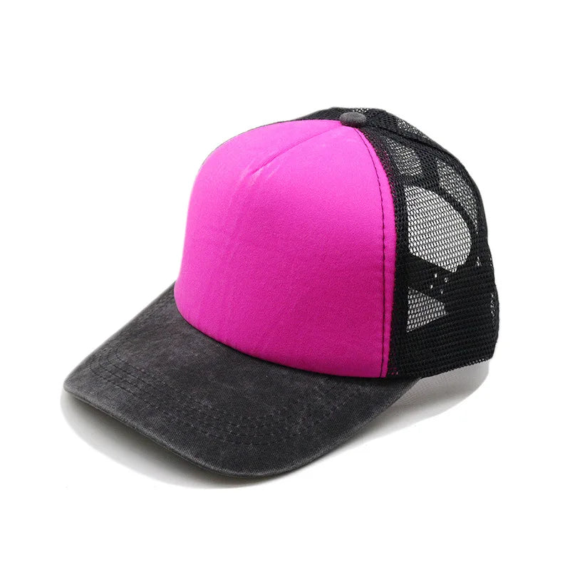 1pcs Baseball Cap Men's Summer Breathable Mesh Sun Hat Unisex Cotton Snapback Cap Truck Caps Visor