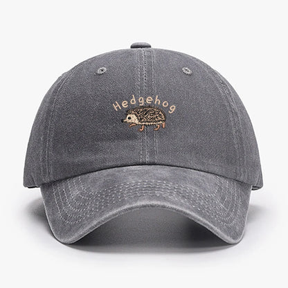 Mini Hedgehog Embroidery cotton Baseball caps for Men Women Washed vintage Hat Sports Fishing trucker Summer Autumn Peaked cap