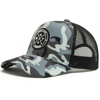 Unisex Mesh Snapback Cap – “ENJOY LIFE” Letter Patch Breathable Summer Trucker Hat