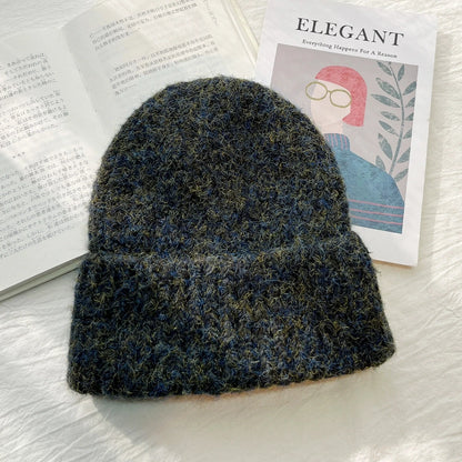 Knitted  Women's Autumn and Winter Retro Hats Warm Thickeneded Ear Protection Hat Fashionable Winter Mixed Color Hat for Men