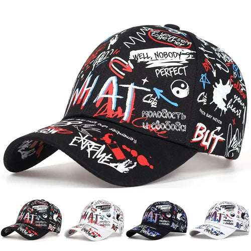 Unisex Korean Graffiti Baseball Cap Hip Hop Street Style Trendy Hat