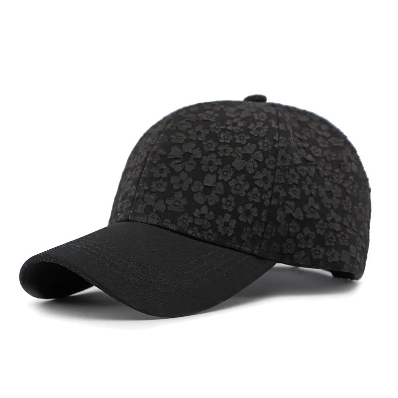 Ethnic Wind Hat for Men and Women Outdoor Sunshade Baseball Hat Fashion Imitation Cowboy Print Hard Top Duck Tongue Hat Trend