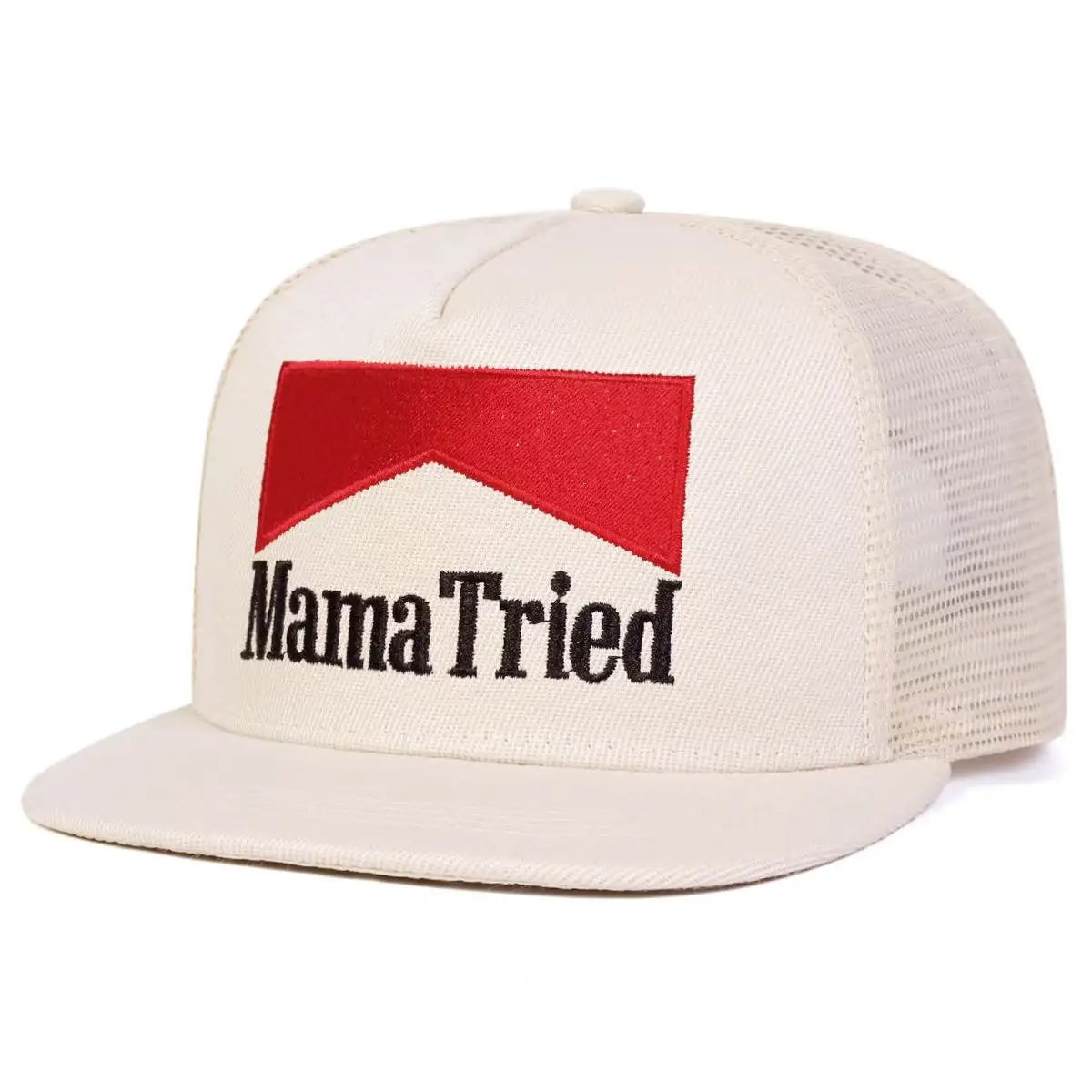 Unisex MAMA TRIED Letter Embroidery Hip-hop Net Hats Spring Summer Outdoor Adjustable Casual Baseball Caps Sunscreen Hat