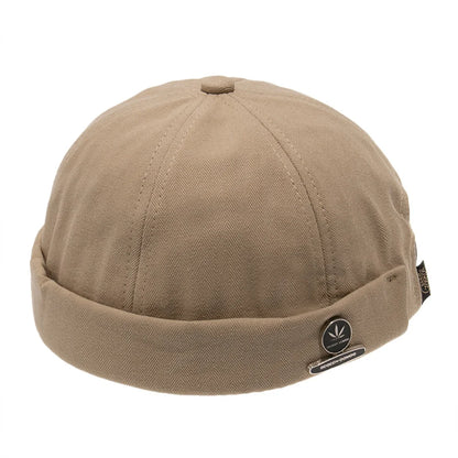 Unisex Corduroy Brimless Cap – Solid Color Retro Docker Beanie, Adjustable Streetwear Hat