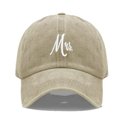 Matching Mr. & Mrs. Baseball Cap Men's Women's Cotton Embroidery Sport Golf Caps Bridal Gift Newlywed Honeymoon Wedding Gift