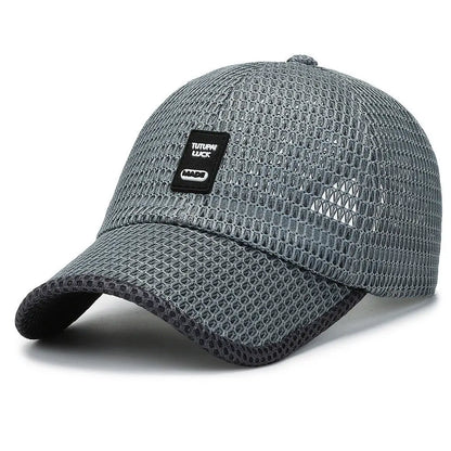 Men’s Mesh Baseball Cap Breathable Summer Dad Hat Outdoor Fishing Snapback Trucker Cap