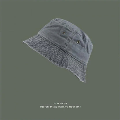 Fashion Women Men Washed Denim Solid Vintag Bucket Hats Lady Male Spring Summer Autumn Panama Fisherman Cap Hat For Women Men