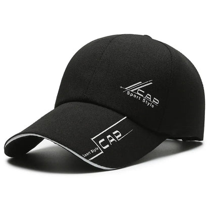 Unisex Long Brim Baseball Cap Outdoor Sun Protection Fishing Shade Hat Summer Casual Cap