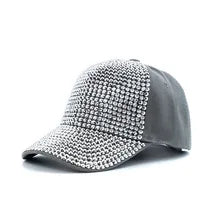 New Fashion Women Diamond Inlay Cap Spring Summer Hip Hop Kpop Dance Baseball Caps Simple Plain Party Street Hat