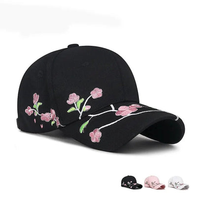Women’s Plum Blossom Embroidered Baseball Cap Chinese Style Sunshade Casual Hat
