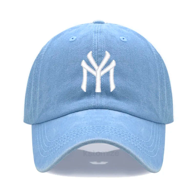 Letter MY Embroidery Baseball Cap Women Men Adjustable Soft Washed Cotton Sports Dad Hat  Spring Summer Protection Sun Hats