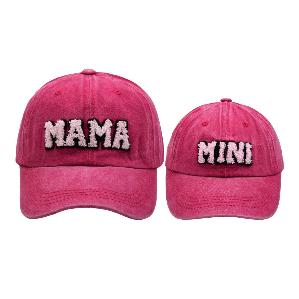 New Cool Mama Mini Women Children Kids Cap Sets Spring Summer Outdoor Lady Female Boy Girls Baseball Cap For Women