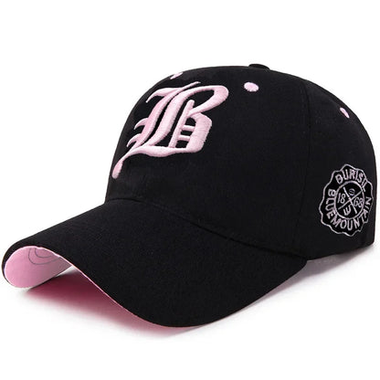 Unisex Teens 3D Embroidery Cotton Snapback Baseball Cap Hip Hop Outdoor Sports Visor Sun Hat for Men Women
