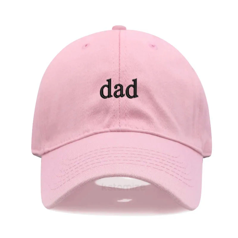 New dad mom Embroidery Soft Cotton Baseball Cap Fashion Women Men Hat Sport Visors Snapback Cap Sun Hat Breathable Outdoor Caps