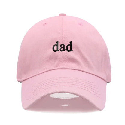 New dad mom Embroidery Soft Cotton Baseball Cap Fashion Women Men Hat Sport Visors Snapback Cap Sun Hat Breathable Outdoor Caps