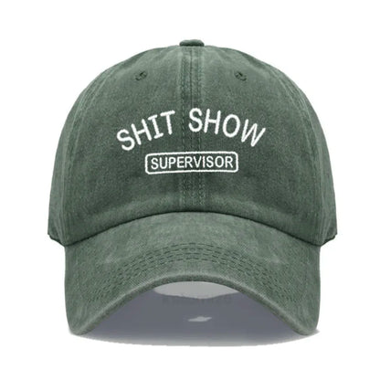 Men's Baseball Cap Women's Sport Golf Caps for Man Washed Cotton SHIT SHOW SUPERVISOR Embroidery Dad Hat Sun Hats Dropshipping