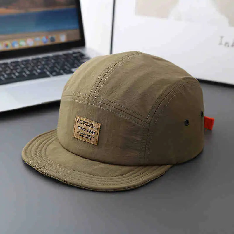 Quick-Drying Japanese Style Short Brim Retro Five-Panel Hat Outdoor Duckbill Cap Four Seasons Soft Brim Baseball Cap