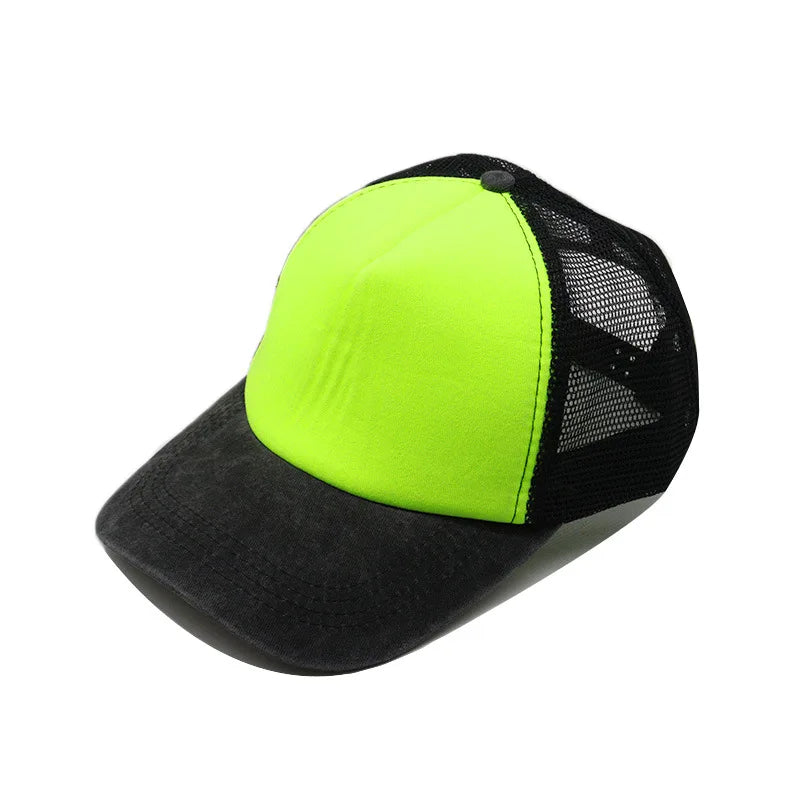 1pcs Baseball Cap Men's Summer Breathable Mesh Sun Hat Unisex Cotton Snapback Cap Truck Caps Visor