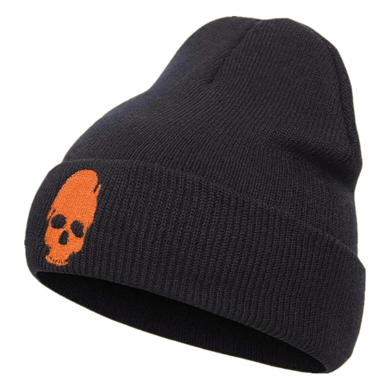 Unisex Knitted Hat Fashion Autumn And Winter Skull Style Beanie Hats For Woman And Man Warm Winter Cap