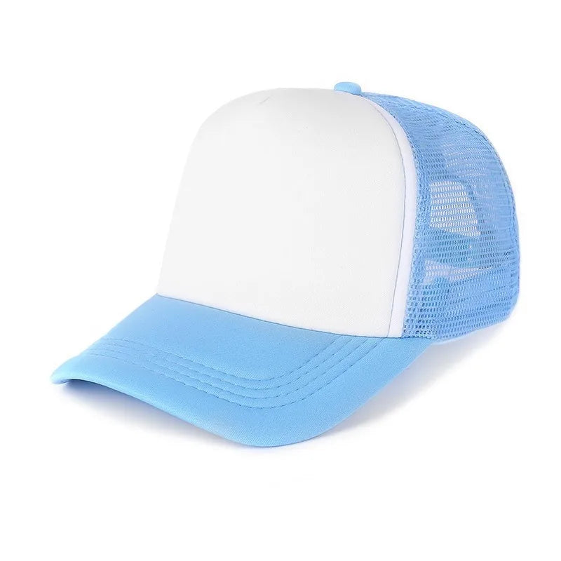 1 Piece Summer Trucker Hat Men Women Net Polyester Baseball Cap Blank Mesh Dad Hats Adjustable Sun Hat Visor