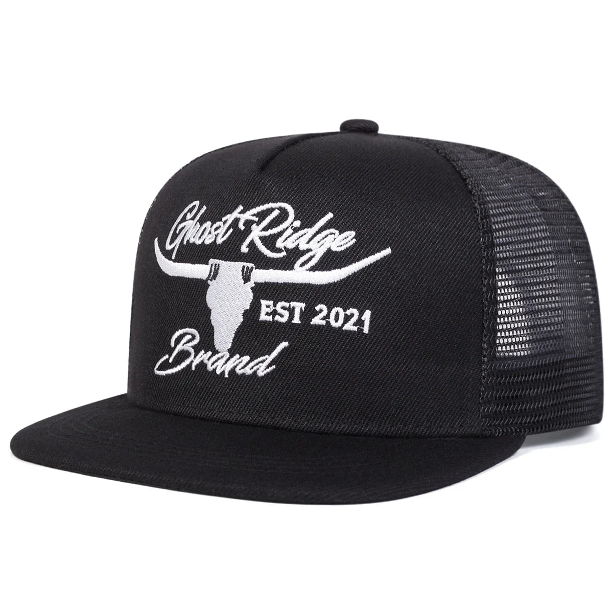 Unisex Bullhead Letter Embroidery Hip-hop Net Hats Spring Summer Outdoor Adjustable Casual Baseball Caps Sunscreen Hat