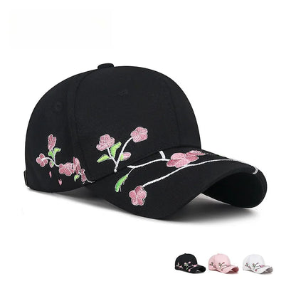 New Women Spring Summer Embroidery Floral Baseball Cap Casual Adjustable Female Lady Sun Cap Hat For Women