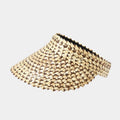 Handmade Raffia Empty Top Straw Hat Women Summer Fashion Sunscreen Sun Cap Ponytail Topless Hats For Beach Holiday Outdoor