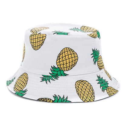 Hot Sale Unisex Bucket Hats Summer Double-sided Wear Fruit Printing Women Cap Outdoor Sun Hat Men Classic Panama Bucket Hat