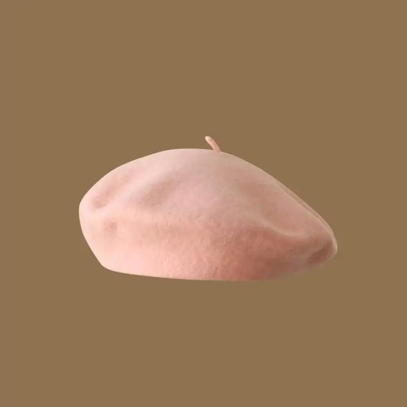 Wool Beret Hat Women French Beret Vintage Painter Cap Girl Solid Female Beret Femme Retro Casual Beanie Mushroom Hat Bonnet