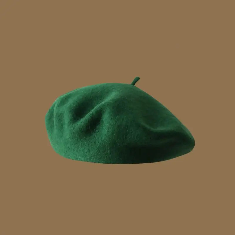 Wool Beret Hat Women French Beret Vintage Painter Cap Girl Solid Female Beret Femme Retro Casual Beanie Mushroom Hat Bonnet