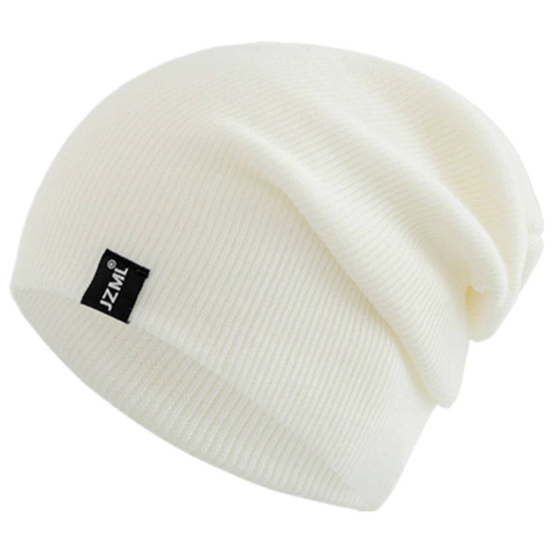 Unisex Letter Label Decor Beanie Hat Casual Multiple Colored Winter Knitted Hat Daily Life And Outdoor Beanie Cap
