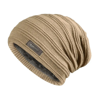 New Unisex Fur Lined Beanie Hat Keep Warm Winter Hat Thick Soft Stretch Hat For Men And Women Fashion Winter Cap