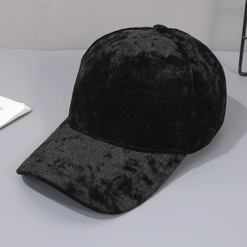 Autumn Winter Velvet Baseball Cap - Unisex Curved Brim Casual Hat, Soft Adjustable Snapback For Men Women