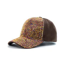 New Fashion Women Diamond Inlay Cap Spring Summer Hip Hop Kpop Dance Baseball Caps Simple Plain Party Street Hat