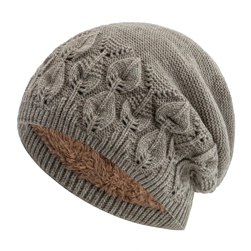 New Style Winter Hat Fashion Plush Fur Lined Hat For Men And Women Outdoor Peacock Feathers Figure Beanie Keep Warm Winter Cap