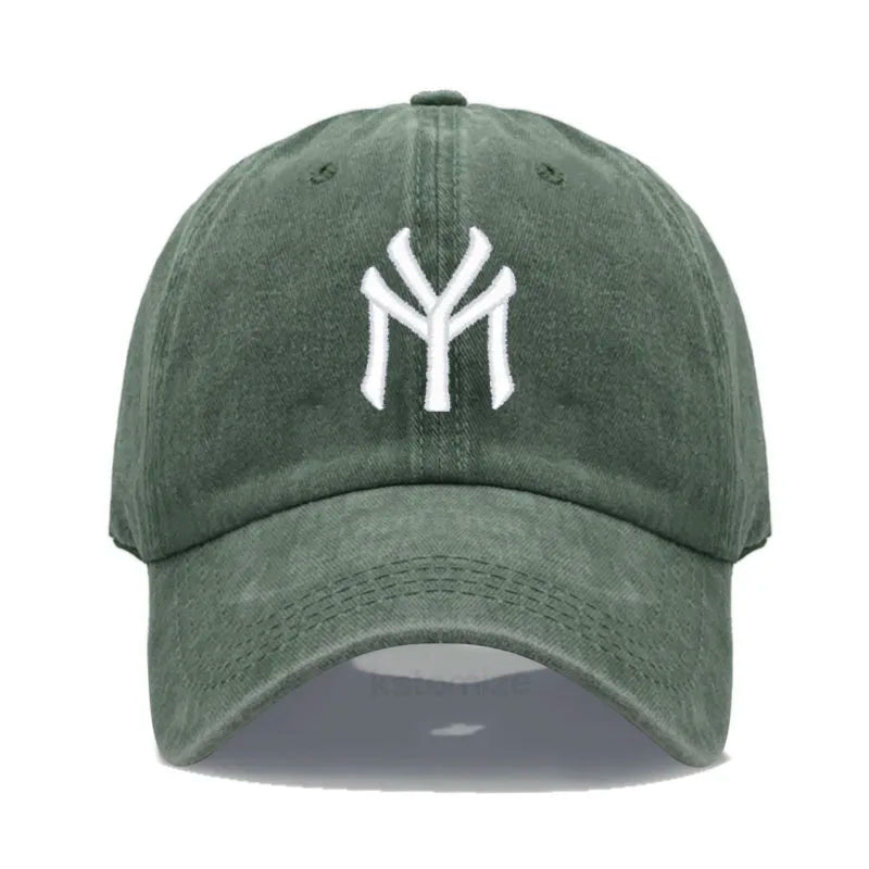 Letter MY Embroidery Baseball Cap Women Men Adjustable Soft Washed Cotton Sports Dad Hat  Spring Summer Protection Sun Hats