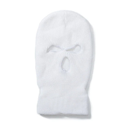 Hot Sale Unisex Balaclava Full Cover Style Ski Mask Hat 3 Holes Winter Hat Tactical Windproof Ribbed Knit Beanie Winter Warm Cap