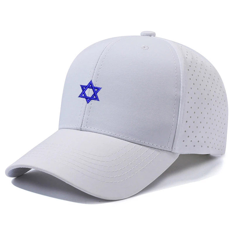 Embroidered Star Of David Men Baseball Cap Adjustable Quick Dry visors Versatile Fashion Snapback Caps Women trucker cap