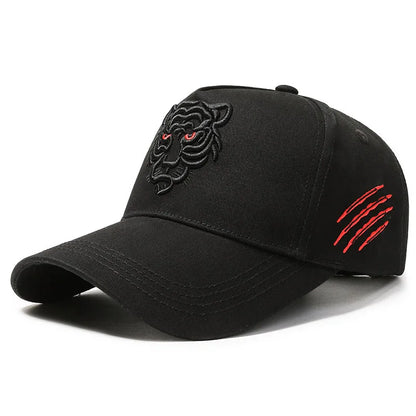 Unisex Tiger Embroidery Baseball Cap – Cotton Snapback Hip Hop Trucker Hat