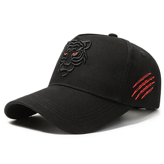 Unisex Tiger Embroidery Baseball Cap – Cotton Snapback Hip Hop Trucker Hat