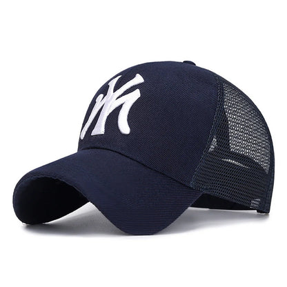 Unisex Letter Embroidery Baseball Cap – Cotton Snapback Trucker Visor Sun Hat