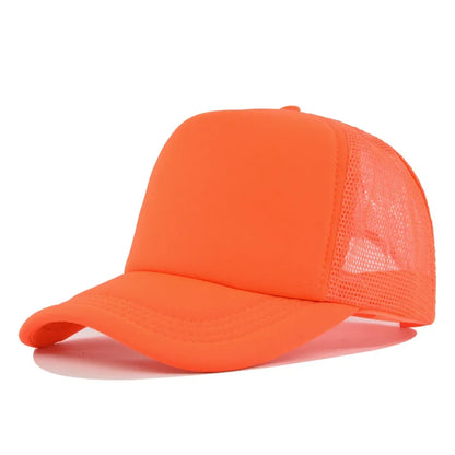 Solid Color Unisex Cheaper 5 Panel Trucker Hat For Adult Summer Net Baseball Cap Men Women Blank Mesh tentacle Sun Hat Visor