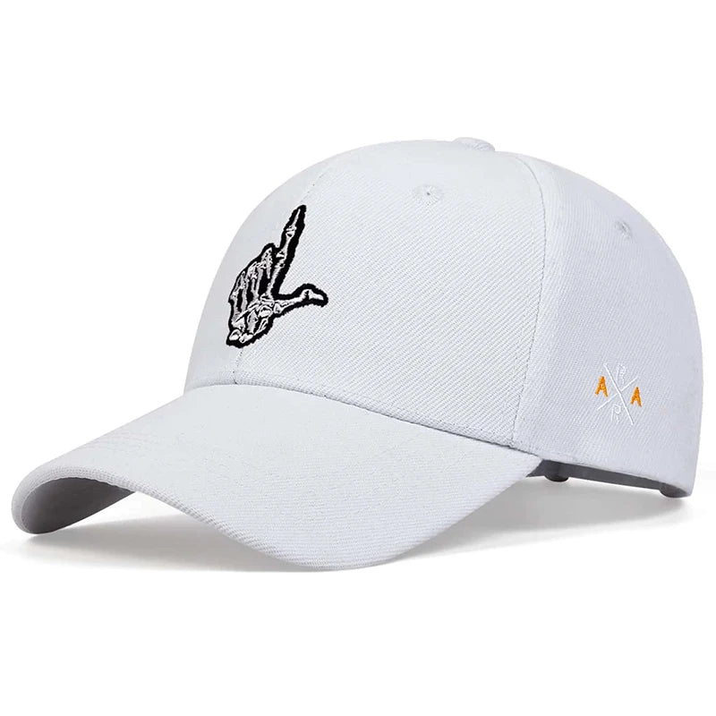 Unisex Skeleton Fingers Embroidery Baseball Caps Spring Autumn Outdoor Adjustable Casual Hats Sunscreen Hat