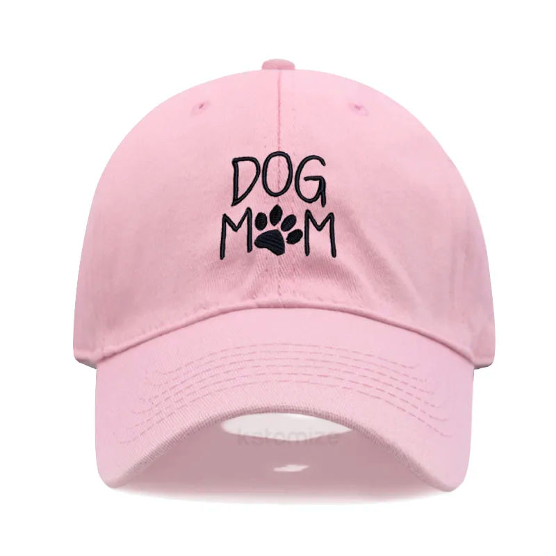 Dog Mom Embroidered Baseball Cap for Women Men Fashion Adjustable Soft Cotton Dad Hat Unisex Classic Golf Caps