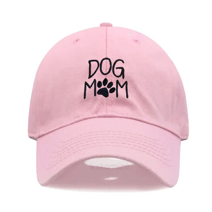 Dog Mom Embroidered Baseball Cap for Women Men Fashion Adjustable Soft Cotton Dad Hat Unisex Classic Golf Caps
