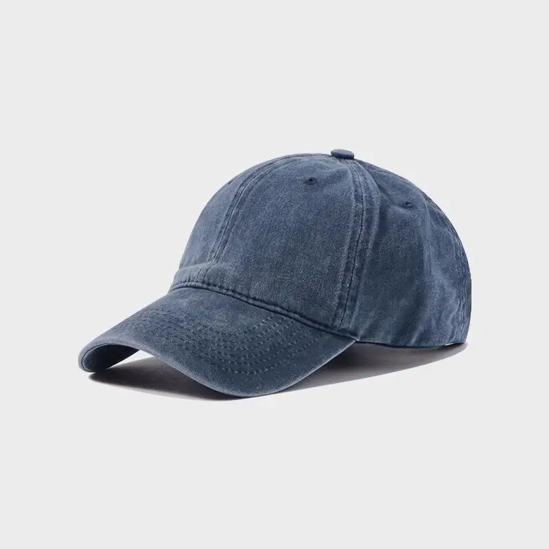 Baseball Cap Women Men Hat Vintage Washed Cotton Soft Top Denim Cloth Dad Hat Casual Sport Trucker Cap Solid Color Adjustable