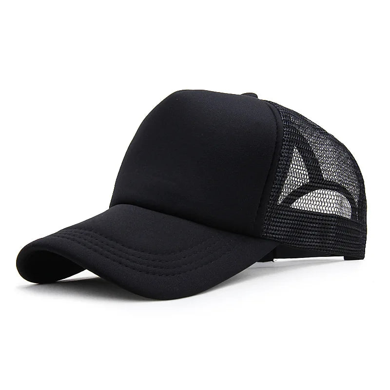 Unisex Mesh Snapback Cap – Casual Trucker Baseball Hat, Streetwear Dad Cap