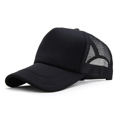 Unisex Mesh Snapback Cap – Casual Trucker Baseball Hat, Streetwear Dad Cap