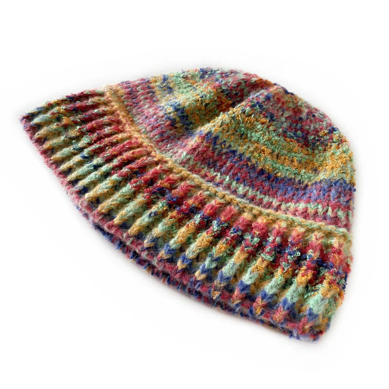 Fashion Women Vintag Autumn Winter Wool Acrylic Bucket Hats Outdoor Lady Female Panama Fisherman Cap Hat For Women Wholesale